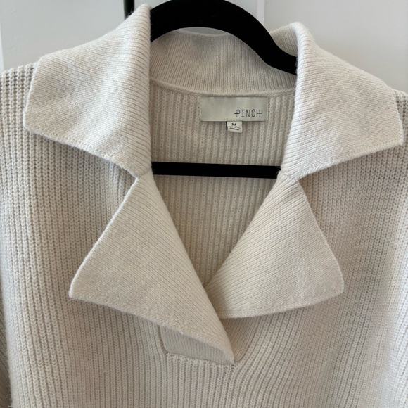 Pinch Cream Collared Sweater - Picture 2 of 5